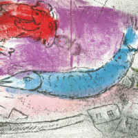 CHAGALL "The Blue Fish", 1957 chagall-blue-fish-1957
