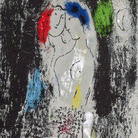 CHAGALL "Lovers In Grey", 1957 chagall-lovers-in-grey-1957