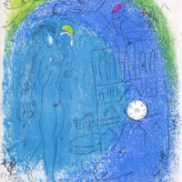 CHAGALL "Mother & Child", 1952 chagall-mother-and-child-1952