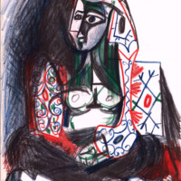 PICASSO "Woman In Turkish Garb", 1955 picasso-turkish-garb-viii-1955