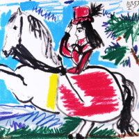 PICASSO "Woman On Horse", 1961 picasso-woman-on-horse-1961